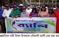 গৌরনদীতে আন্তর্জাতিক নারী দিবস উপলক্ষে র‌্যালী ও আলোচনা সভা