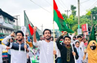 গৌরনদীর সকল কলেজ ছাত্রদলের  কমিটি ঘোষনায় আনন্দ মিছিল