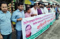 সাংবাদিক শাহিনের বিরুদ্ধে হরানিমূলক মিথ্যা মামলা প্রত্যাহারের দাবিতে গৌরনদীতে সাংবাদিকদের মানববন্ধন